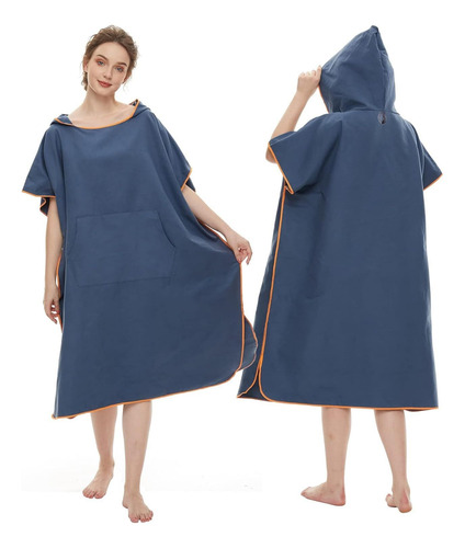 Poncho Surf,poncho Toalla,bata Baño Microfibra Con Capucha