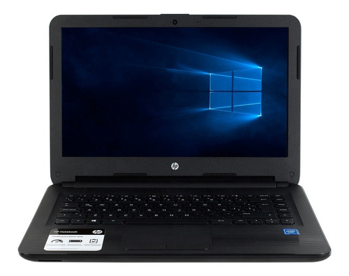 Notebook HP 14-am004la negra 15.6", Intel Celeron N3060  8GB de RAM 1TB HDD, Intel HD Graphics 400 1366x768px Windows 10 Home