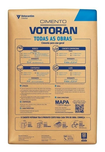 Cimento Votorantim Todas As Obras 50kg