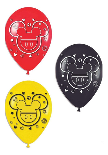 Globos Bombas Estampados X20u Mickey Oreja