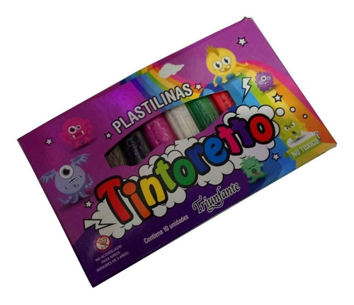 Plastilina Tintoretto 10 Barritas Color Surtidos Kaosimport