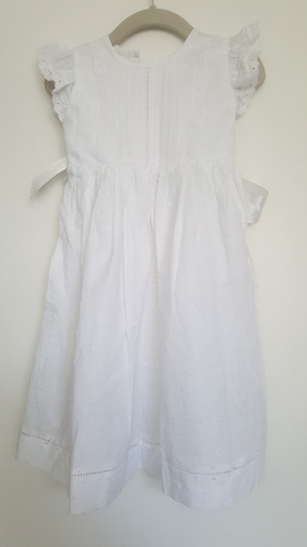 Vestido Blanco Con Broderie Nuevo T 2