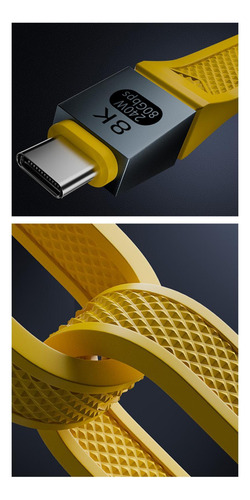 Cabo Usb C Usb C Para Usb C Cabo 80 Gbps 13 Cm 240w Amarelo