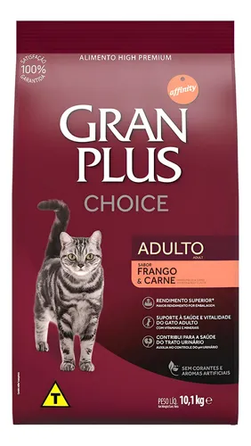 Ração Gran Plus Choice Gatos Adulto Frango E Carne 10,1kg