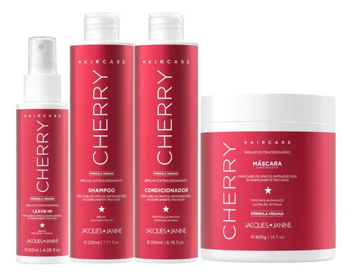 Jacques Janine Cereja Shampoo Sem Sal 230ml Condicionador Leave-i...