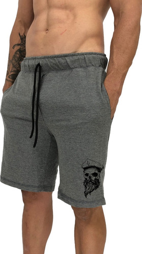Imagem 2 de 5 de Kit 6 Bermudas Masculinas Moletom Estampadas Academia Treino