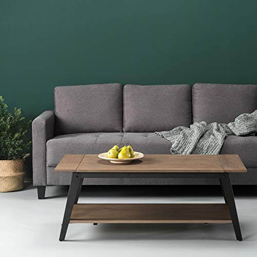 Mesa De Centro De Madera Y Metal Zinus