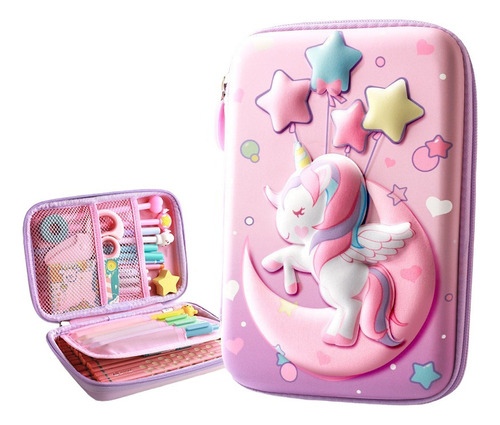 Estuche De Lápices Eva 3d Unicornio Lindo De Alta Capacidad