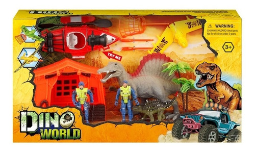 Playset Dino World Dinosaurios Campamento Infantil Muñeco