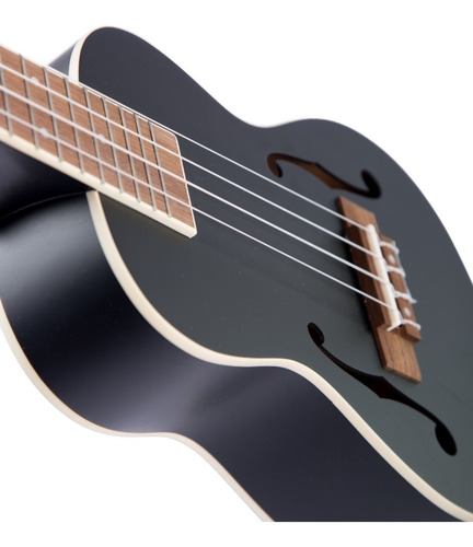 Ukelele Negro Tenor Bamboo U-26 Violin Con Funda Y Pua