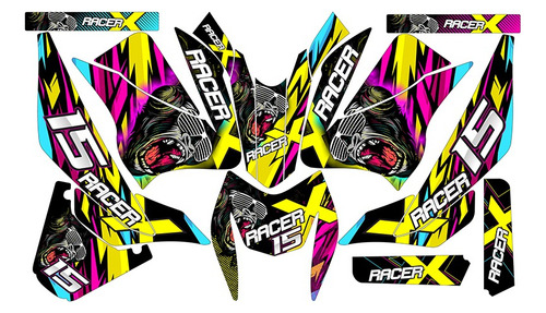 Kit De Vinil 125z Roja Chica Gorila Racer
