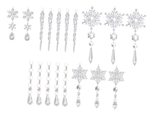 18 Piezas Adorno De Copo De Nieve Copos De Nieve