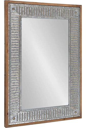 Kate And Laurel Deely Farmhouse Wall Mirror, 20 X 30,