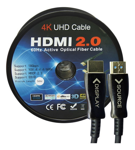 Cable Hdmi De Fibra Optica  4k X 8k De 50mts