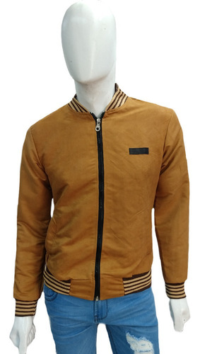 Imagen 6 de 7 de Chamarra De Hombre Bomber Gamuza Ligera Casual