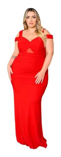 Vestido Largo Noche Pegadosexy Plus Size Talla Extra R-63410