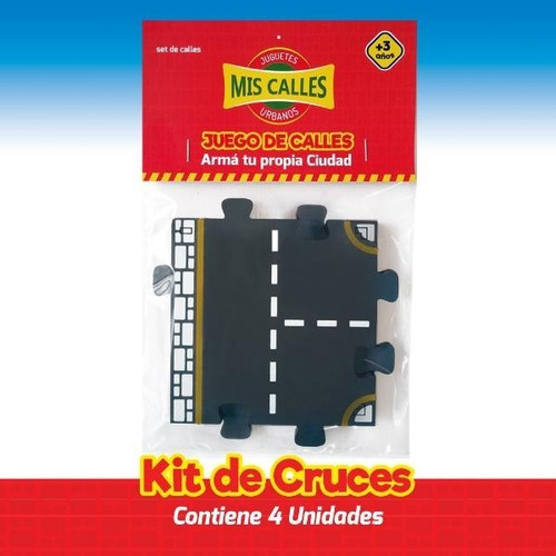 Imagen 3 de 6 de Kit Cruces Para Autos De Madera Encastrable Mis Calles Edu