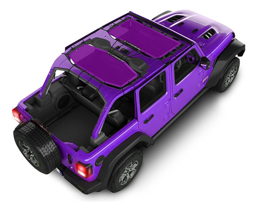 Parasol Delantero Y Trasero Para Jeep Wrangler Jlu Morado 