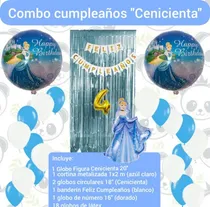 Comprar Combo Decoración Cumpleaños Globos Princesa Cenicienta 