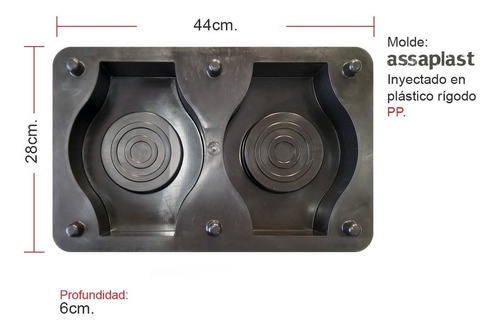 Molde Para Fabricación De Adoquines Modelo Omega, Assaplast