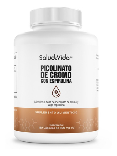 Picolinato De Cromo 1000mcg (125 Mcg Cromo) 180 Cápsulas