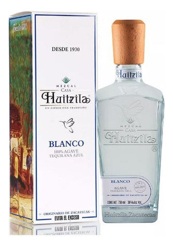 Mezcal Blanco 100% Huitzila Premium 750ml