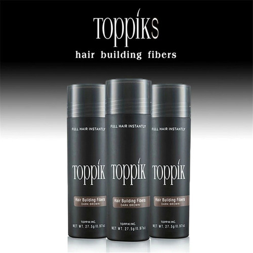 Imagen 6 de 7 de Toppik Fibras Capilares Cabello Negro Instantáneo P/calvicie