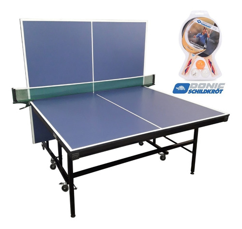 Mesa De Ping Pong Fronton 18mm Plegable Ruedas Red Y Paletas