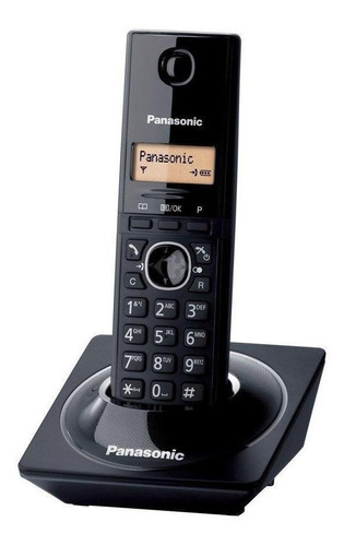 Teléfono Panasonic Kx-tg1711 Inalámbrico - Color Negro