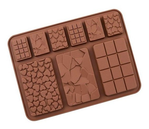 Molde Silicona Tabletas De Chocolate X 6