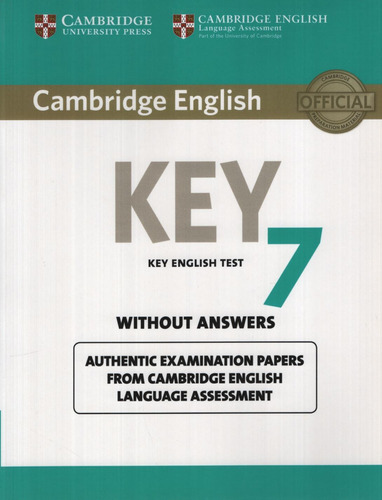Cambridge English Key 7 - Student's Book No Key, de VV. AA.. Editorial CAMBRIDGE UNIVERSITY PRESS, tapa blanda en inglés internacional, 2014