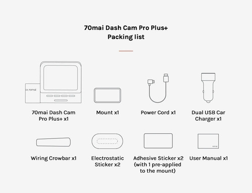 Imagem 7 de 10 de Camera Segurança Filmadora Veicular Xiaomi Pro + Gps + 64gb