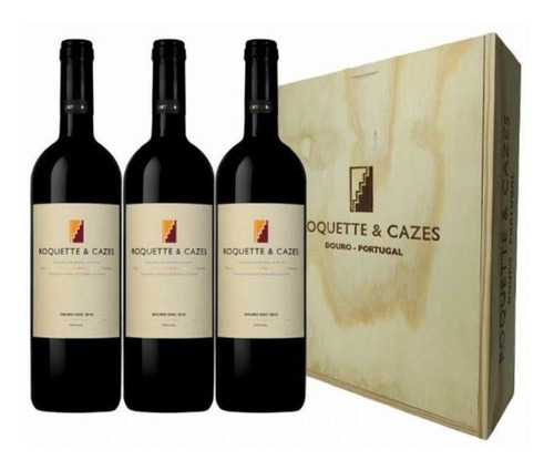 Kit 3 Vinhos Roquette E Cazes Douro Tinto 750 Ml