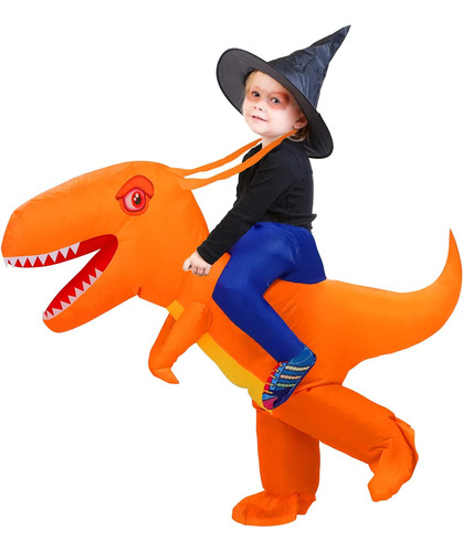 Disfraz De Dinosaurio Inflable De Halloween Para Niños, Mont