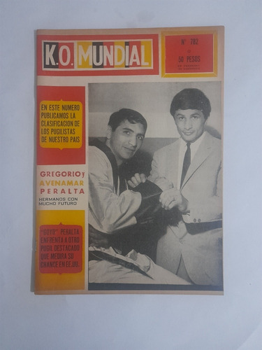 Ko Mundial 782 Gregorio Y Avenamar Peralta Año 1967 (Usado)