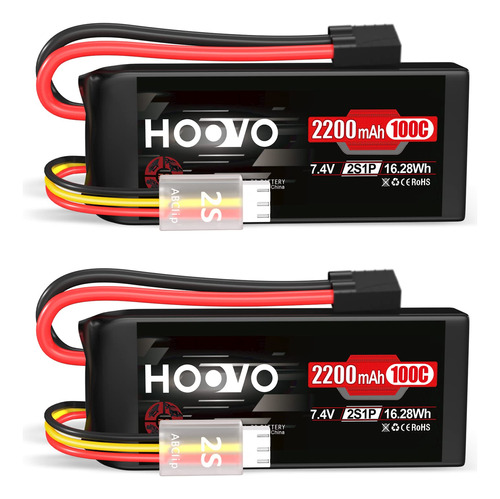 Hoovo 2s Shorty Lipo Battery 2200mah 100c 7.4v Rc Lipo Bater