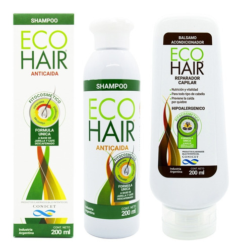 Eco Hair Shampoo + Acondicionador Tratamiento Anticaída Pelo