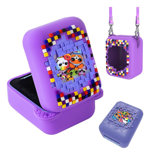 Qoosea Funda De Silicona Para Bitzee Juguete Digital Pets Color Violeta