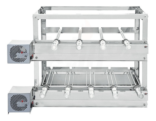 Churrasqueira Giragrill Tripla 9 Espetos 2 Motores 3 Andares