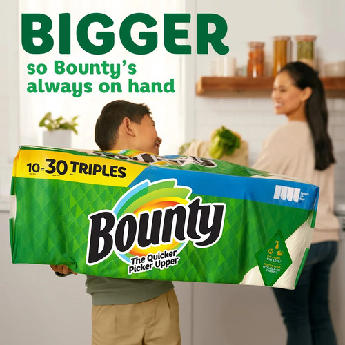 Toallas De Papel Bounty Select-a-size, 6 Rollos Triples
