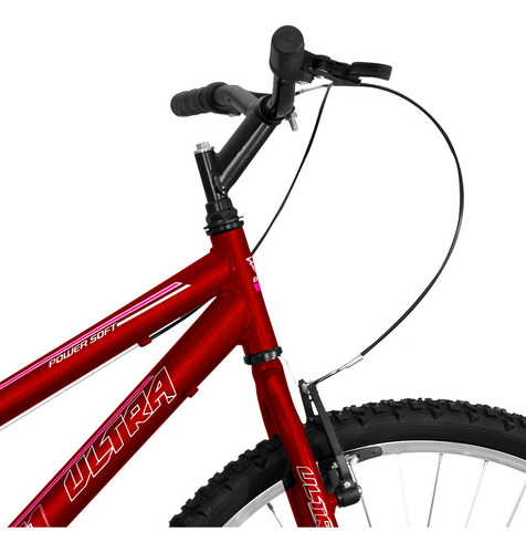Bicicleta Aro 26 Feminina Masculina Com Freios V-brake Cor Vermelho