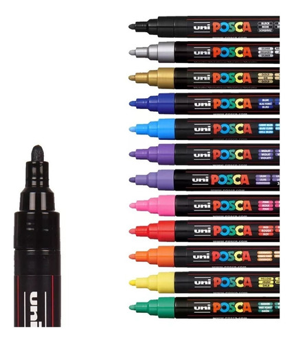 Pack X 20 Marcador Uni Posca Pc 5m Colores A Eleccion