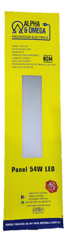 Lampara Techo Led Colgante 120x30 54w Luz Blanca 6500°k Ultra Delgada Alpha Y Omega Con 4 Soportes Para Techo O Colgante