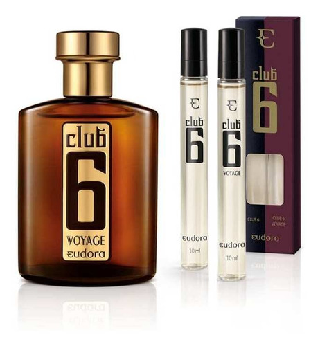 Kit Perfume: Club 6 10ml E Voyage 10ml + Club 6 Voyage 95ml