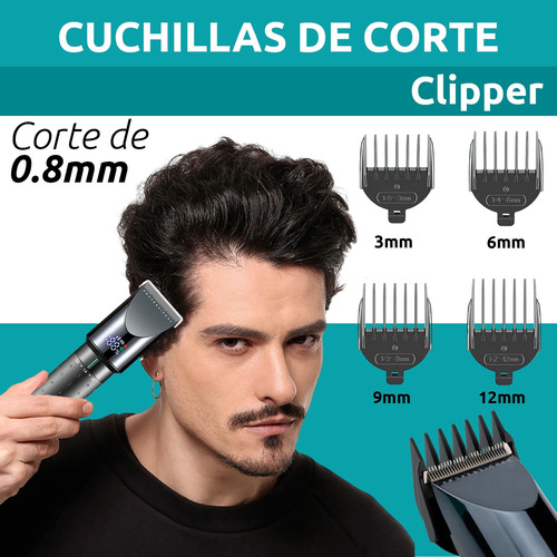 Máquina Corta Pelo Profesional Vgr V-698 Led Usb Turbo 4 Vel