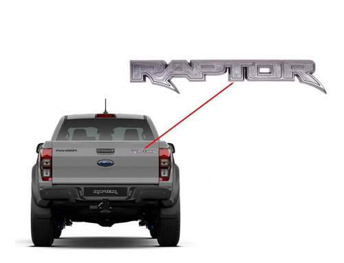 Logo Emblema Ford Ranger Raptor Gris Plomo