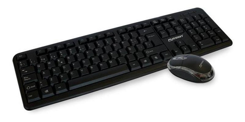 Combo De Teclado Y Mouse Usb Alambricos Color del teclado Negro