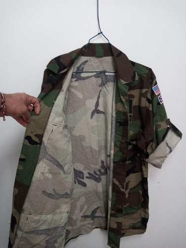 7k Camisa Militar Ejercito Camuflada Talla M Camisola (Usado)