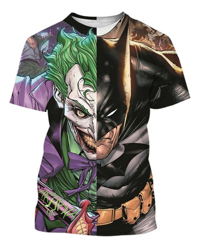 Camiseta Casual De Manga Corta Con Estampado 3d De Batman Th