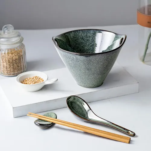 Unicasa Juego De Bol De Ramen Japonés Con Palillos, Cucha...
